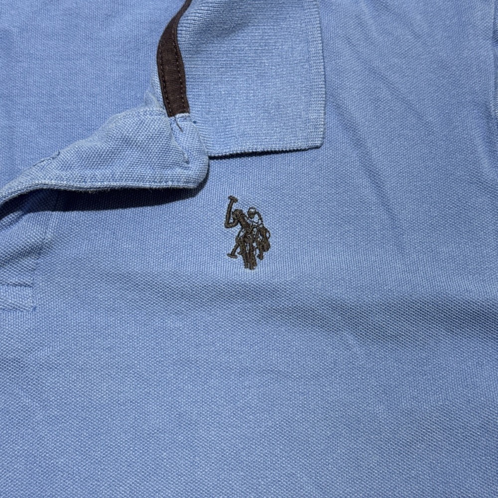 U.S. Polo Assn. Polo Shirt Boys XXL Blue Short Sleeve Cotton Casual Classic - Picture 4 of 9